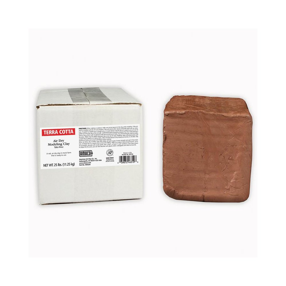 Amaco Air Dry Clay Terra Cotta 25Lb - AMERICAN ART CLAY