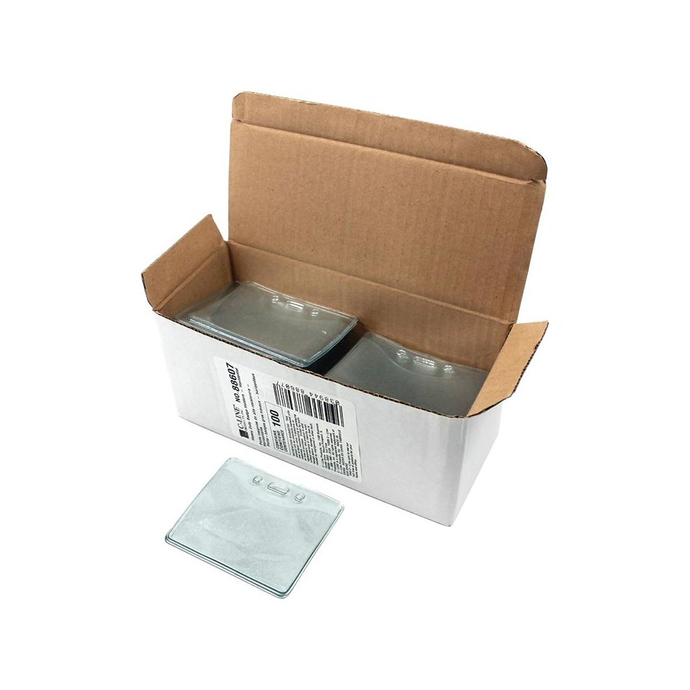 HEAVY DUTY BADGE HOLDER 100 PER BOX HORIZONTAL - C-Line