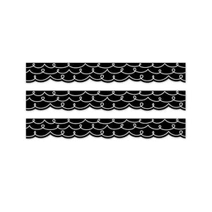 Core Decor Loop-de-Loop on Black EZ Border, 48 Feet Per Pack, 3 Packs - Creative Teaching Press