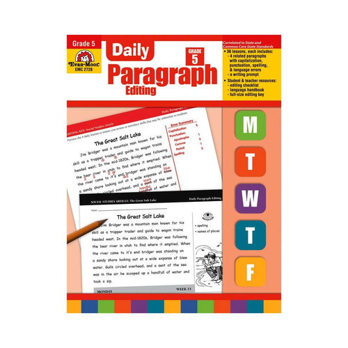 Daily Paragraph Editing Book, Grade 5 - EVAN-MOOR
