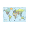 Laminated World Map - World - 50'' Width x 33'' Height - House of Doolittle