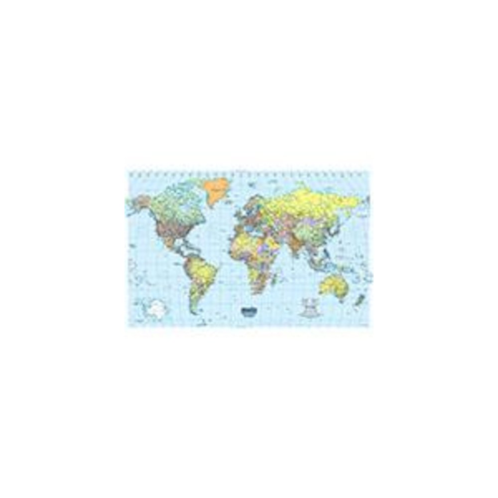 Laminated World Map - World - 38'' Width x 25'' Height - House of Doolittle