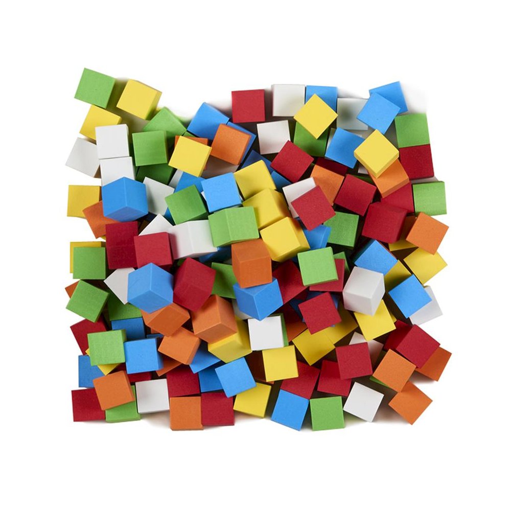 16Mm Blank Color Foam Dice 200 Ct, Assorted - KOPLOW GAMES INC.