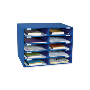 Mail Box - 10 Mail Slots Blue - PACON CORPORATION
