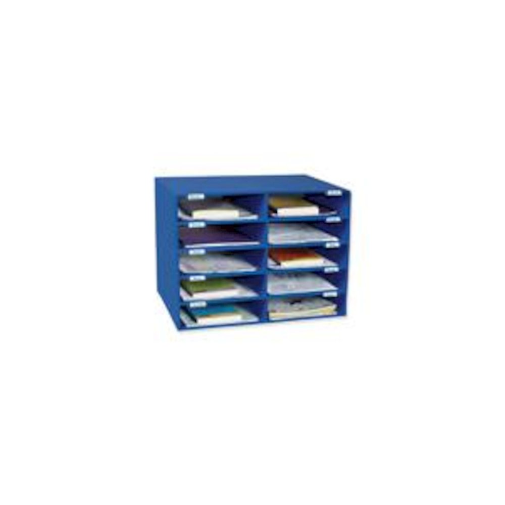 Mail Box - 10 Mail Slots Blue - PACON CORPORATION