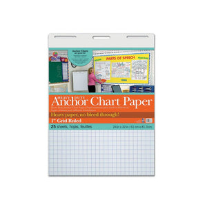 Heavy Duty Anchor 24X32 1In Grid, Ruled Chart Paper - PACON CORPORATION