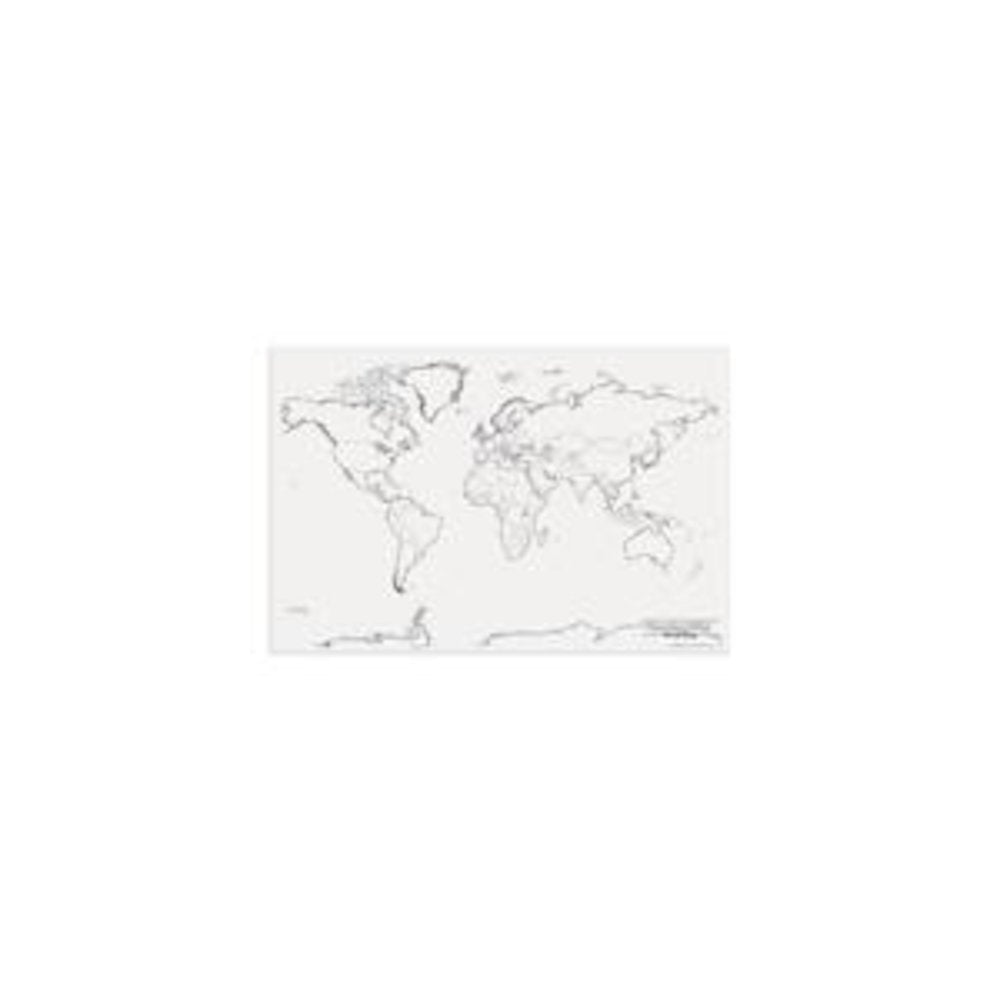 GIANT WORLD MAP 48IN X 72IN - PACON CORPORATION