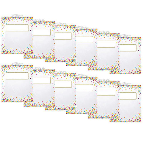 Hanging Confetti Pattern Storage/Book Bag, 10.5'' x 12.5'', 6 Per Pack, 2 Packs - ASHLEY PRODUCTIONS