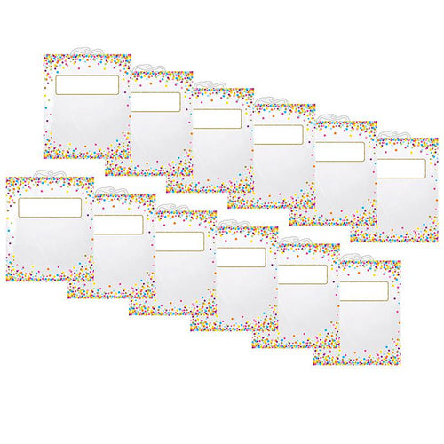 Hanging Confetti Pattern Storage/Book Bag, 11'' x 16'', Pack of 12 - ASHLEY PRODUCTIONS