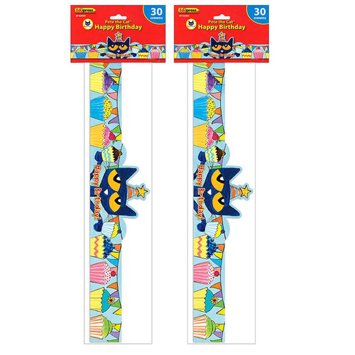 Pete the Cat Happy Birthday Crowns, 30 Per Pack, 2 Packs - Teacher Created Resources