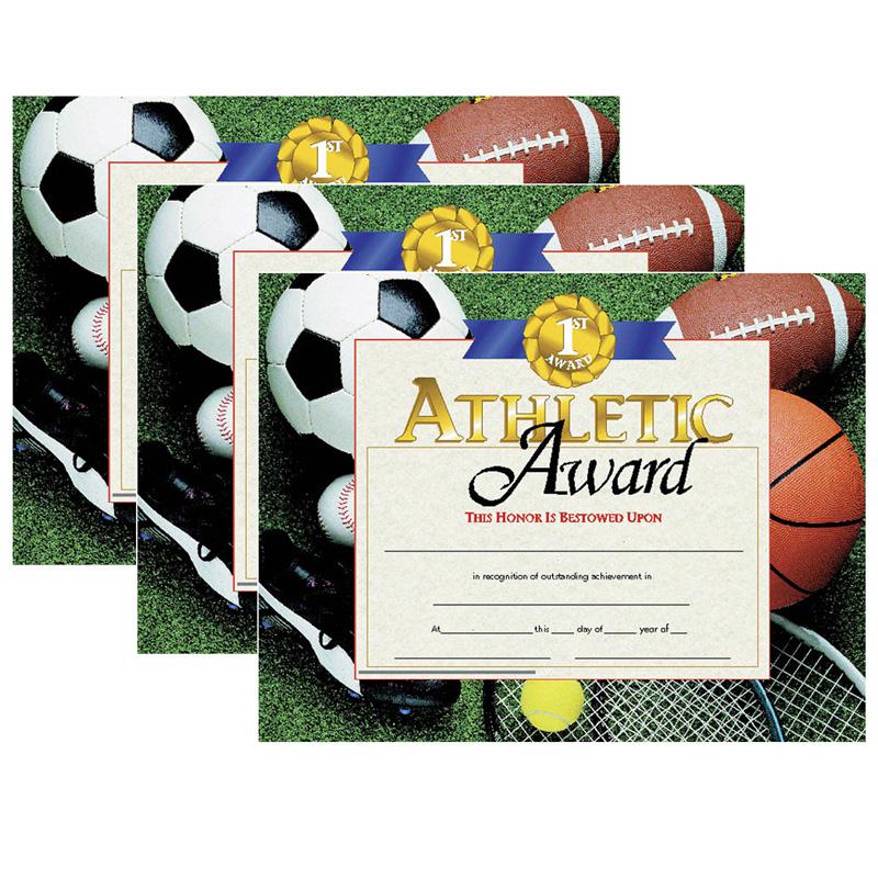 Athletic Award Certificates, 30 Per Pack, 3 Packs - Hayes Publishing