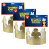 Bright Gold Crowns, 24 Per Pack, 3 Packs - Hygloss