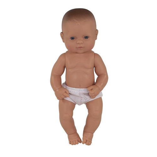 Anatomically Correct Newborn Doll, 12-5/8'', Caucasian Boy - Miniland Educational