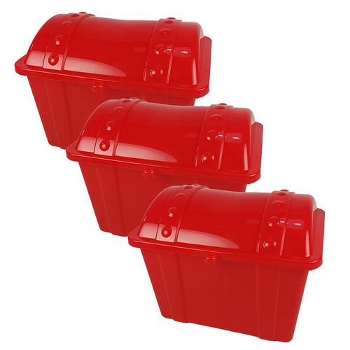 Jr. Treasure Chest, Red, Pack of 3 - Romanoff