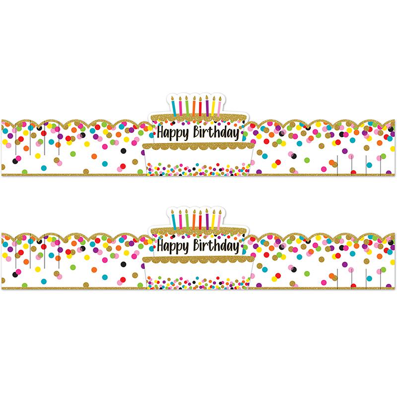 Confetti Happy Birthday Crowns, 30 Per Pack, 2 Packs - Teacher Created Resources