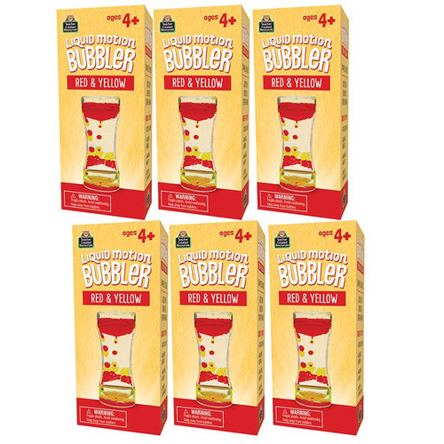 Liquid Motion Bubbler, Red & Yellow, Pack of 6 - Teacher Created Resources
