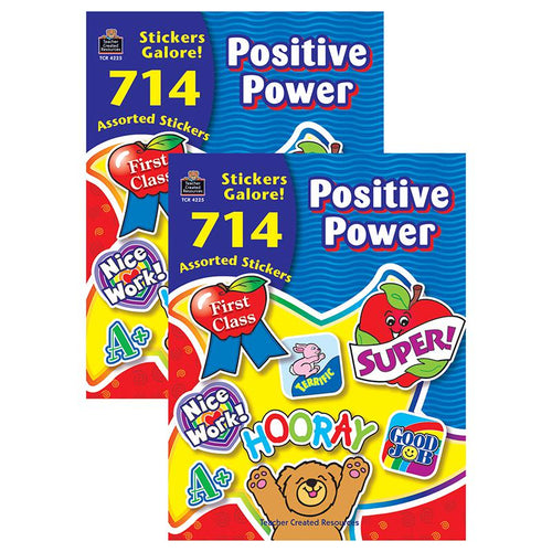 Positive Power Sticker Book, 714 Stickers Per Book, Pack of 2 - Teacher Created Resources