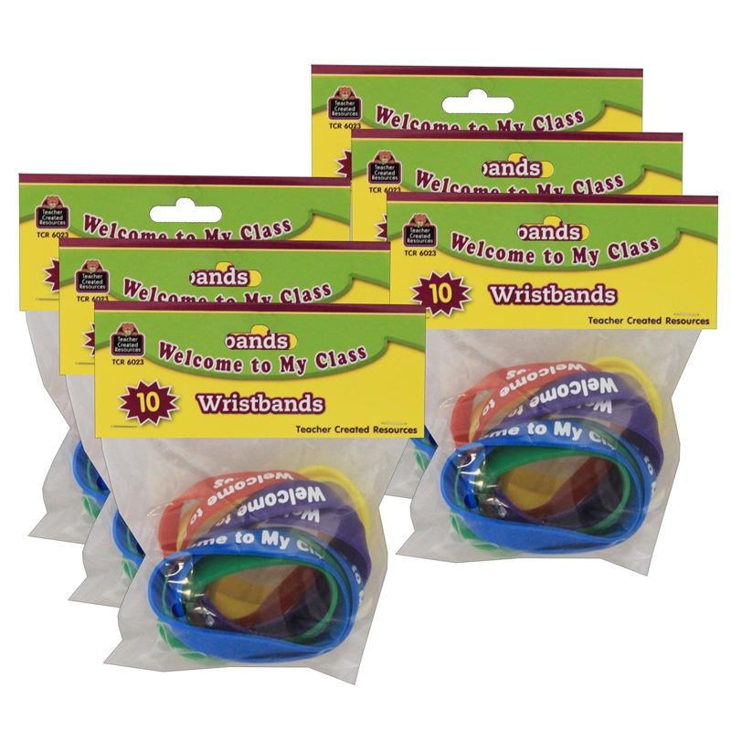 Welcome to My Class Wristbands, 10 Per Pack, 6 Packs - Teacher Created Resources