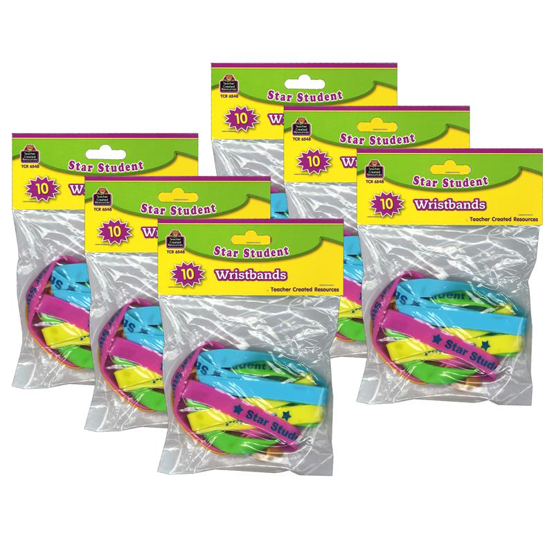 Star Student Wristbands, 10 Per Pack, 6 Packs - Teacher Created Resources
