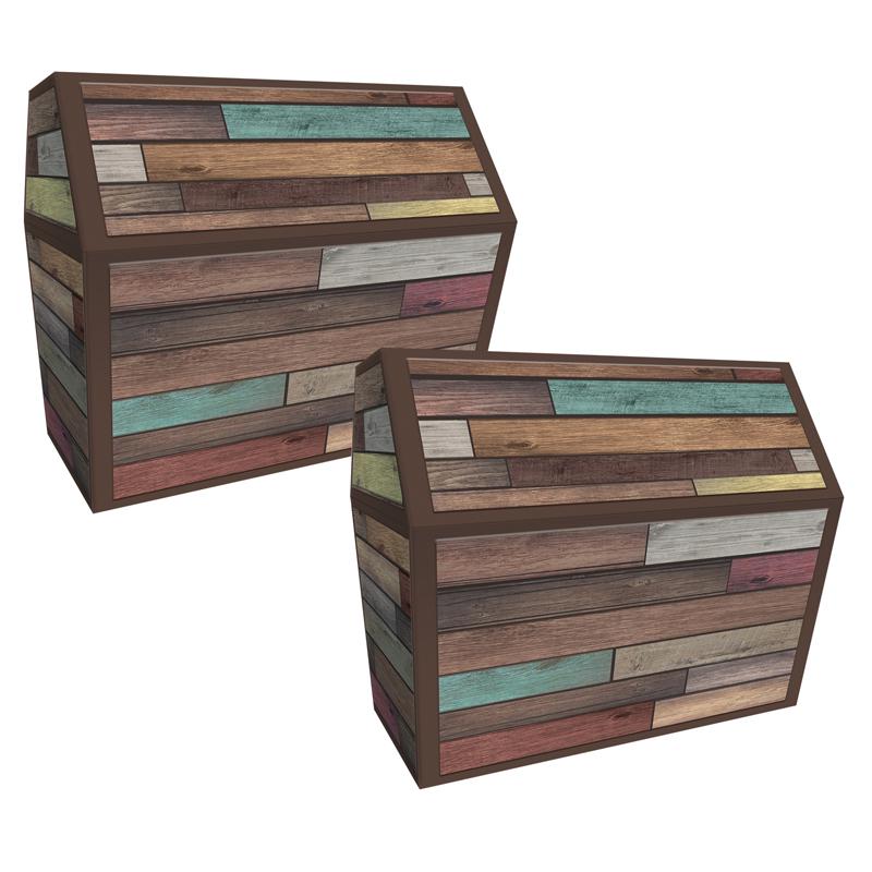 Reclaimed Wood Design Chest, Pack of 2 - Teacher Created Resources