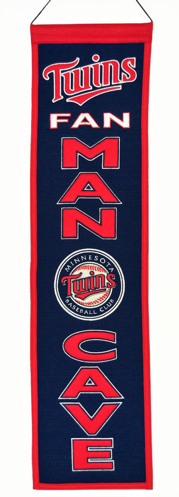 Minnesota Twins Banner 8x32 Wool Man Cave - Winning Streak Sports