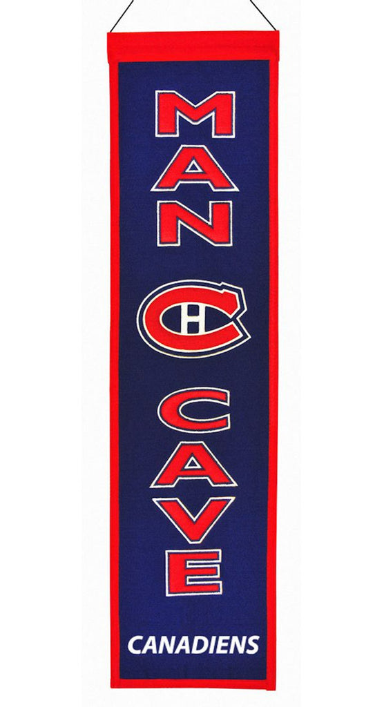 Montreal Canadiens Banner 8x32 Wool Man Cave - Winning Streak Sports