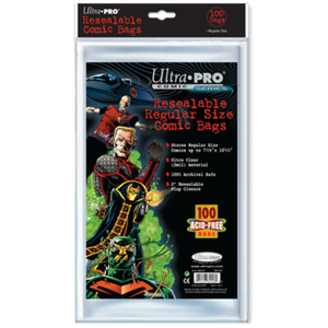 Comic Bags - Regular Size - Resealable (100 per pack) - Ultra Pro