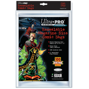 Comic Bags - Magazine Size - Resealable (100 per pack) - Ultra Pro