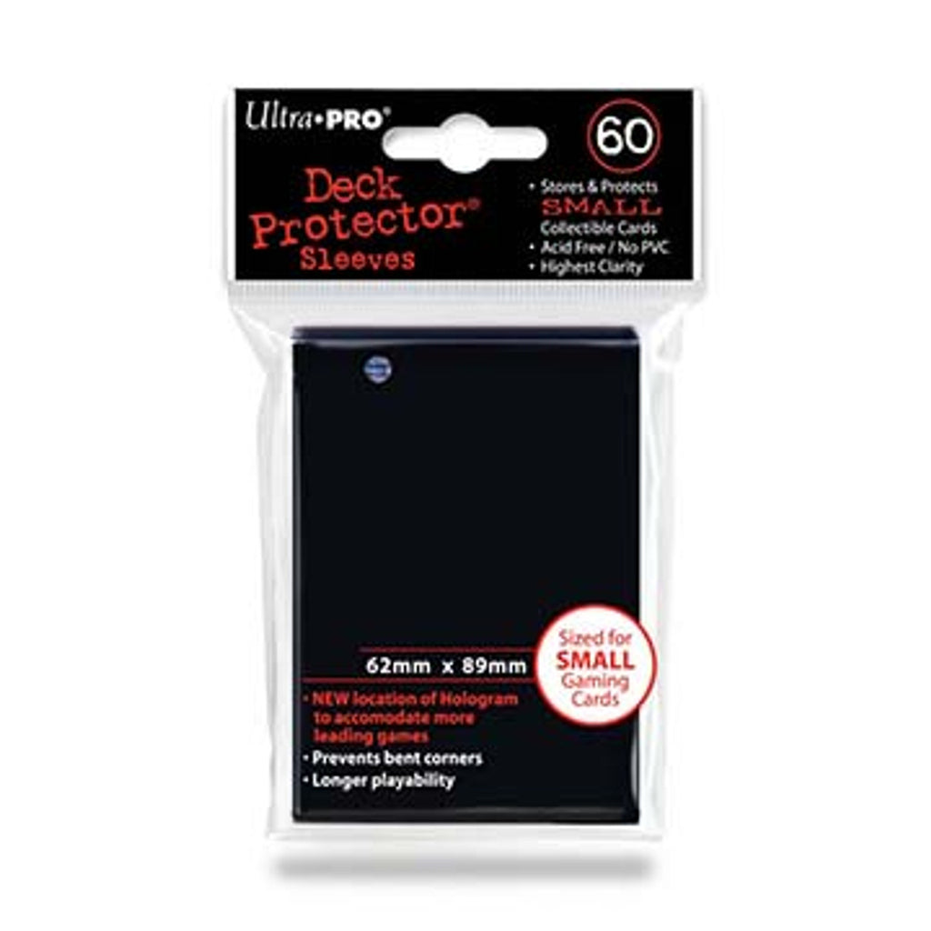Deck Protectors - Small Size - Black (One Pack of 60) - Ultra Pro