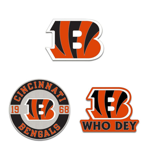Cincinnati Bengals Enamel Pin Set 3 Piece - WinCraft