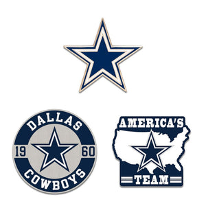 Dallas Cowboys Enamel Pin Set 3 Piece - WinCraft