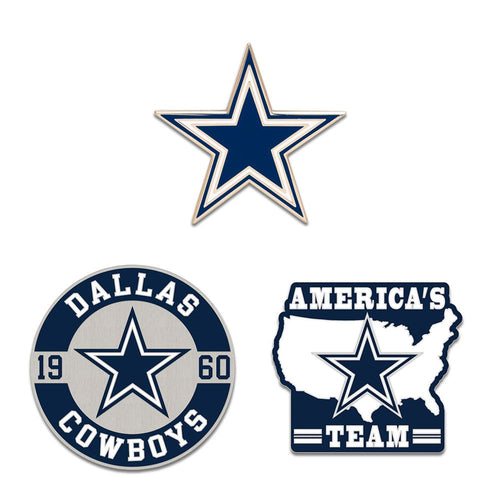 Dallas Cowboys Enamel Pin Set 3 Piece - WinCraft