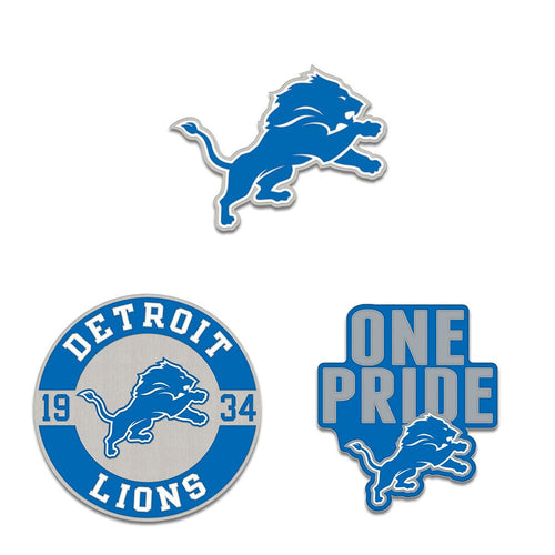 Detroit Lions Enamel Pin Set 3 Piece - WinCraft