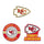 Kansas City Chiefs Enamel Pin Set 3 Piece - WinCraft
