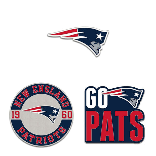 New England Patriots Enamel Pin Set 3 Piece - WinCraft