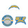 Los Angeles Chargers Enamel Pin Set 3 Piece - WinCraft