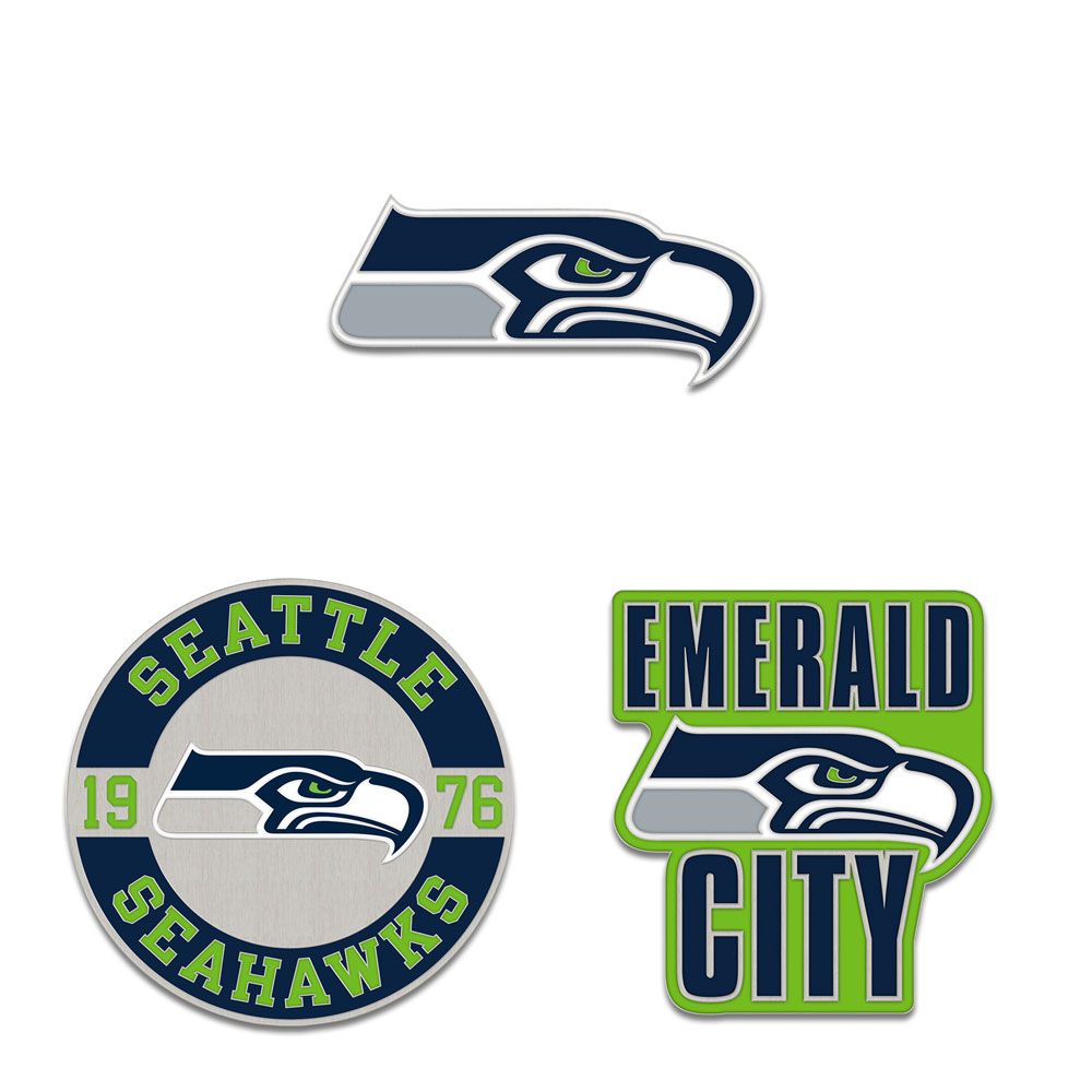 Seattle Seahawks Enamel Pin Set 3 Piece - WinCraft
