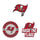 Tampa Bay Buccaneers Enamel Pin Set 3 Piece - WinCraft