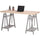 Adjustable Height Writing Desk with Sturdy Metal Base - OS Home and Office Furniture
