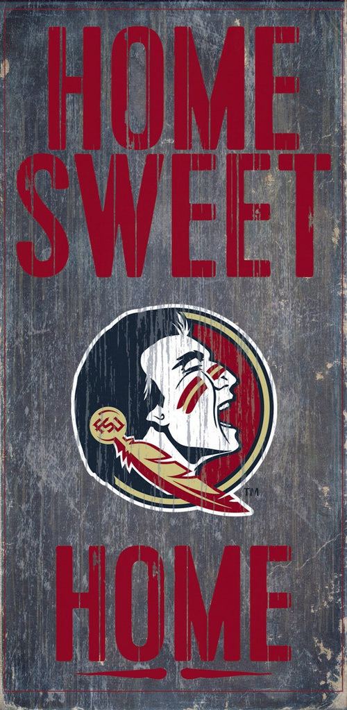 Florida State Seminoles Wood Sign - Home Sweet Home 6''x12'' - Fan Creations