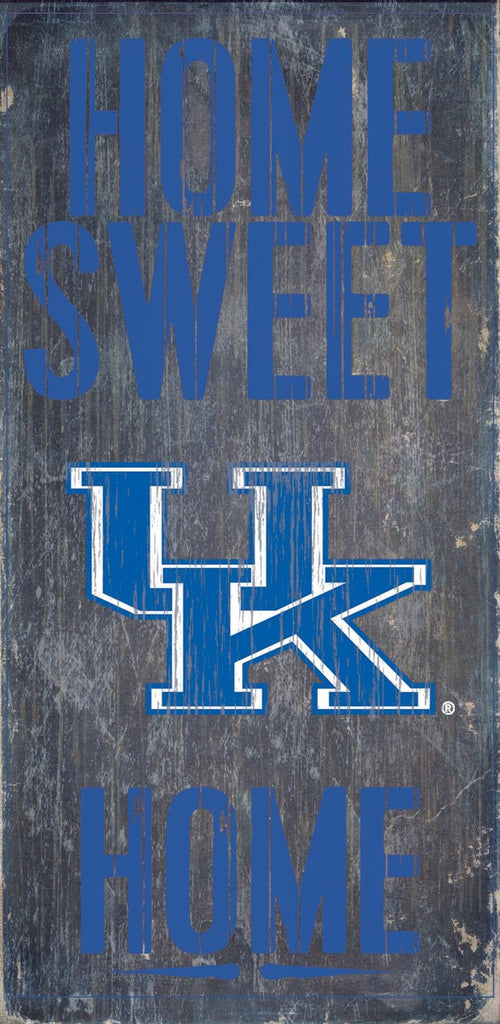 Kentucky Wildcats Wood Sign - Home Sweet Home 6''x12'' - Fan Creations
