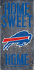 Buffalo Bills Wood Sign - Home Sweet Home 6''x12'' - Fan Creations