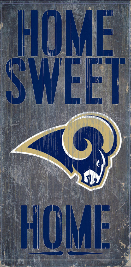 Los Angeles Rams Wood Sign - Home Sweet Home 6x12 - Fan Creations