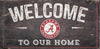 Alabama Crimson Tide Sign Wood 6x12 Welcome To Our Home Design - Special Order - Fan Creations