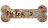 North Carolina Tar Heels Sign Wood 6x12 Dog Bone Shape - Fan Creations