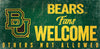 Baylor Bears Wood Sign Fans Welcome 12x6 - Special Order - Fan Creations