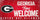 Georgia Bulldogs Wood Sign Fans Welcome 12x6 - Fan Creations