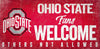 Ohio State Buckeyes Wood Sign Fans Welcome 12x6 - Fan Creations