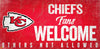 Kansas City Chiefs Wood Sign Fans Welcome 12x6 - Fan Creations