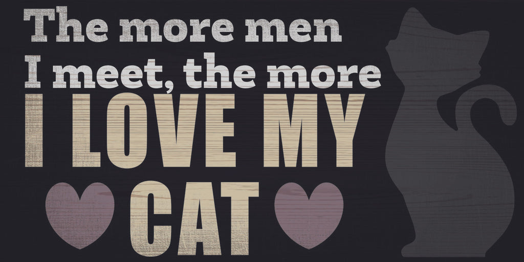 Pet Sign Wood I Love My Cat 10''x5'' - Special Order - Fan Creations